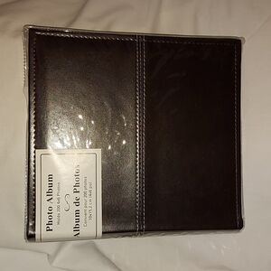 Photo Album Dark Brown Leather